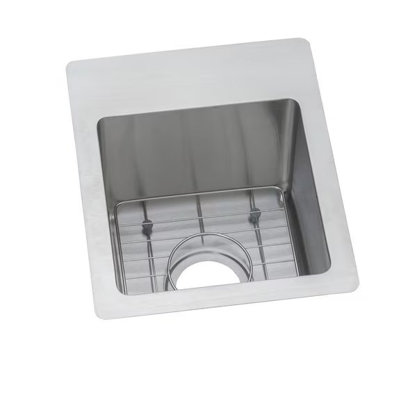 13 in W x 13 in L x 9 in H, Stainless Steel, Elkay, Mfr#: ECTSR13169BG1